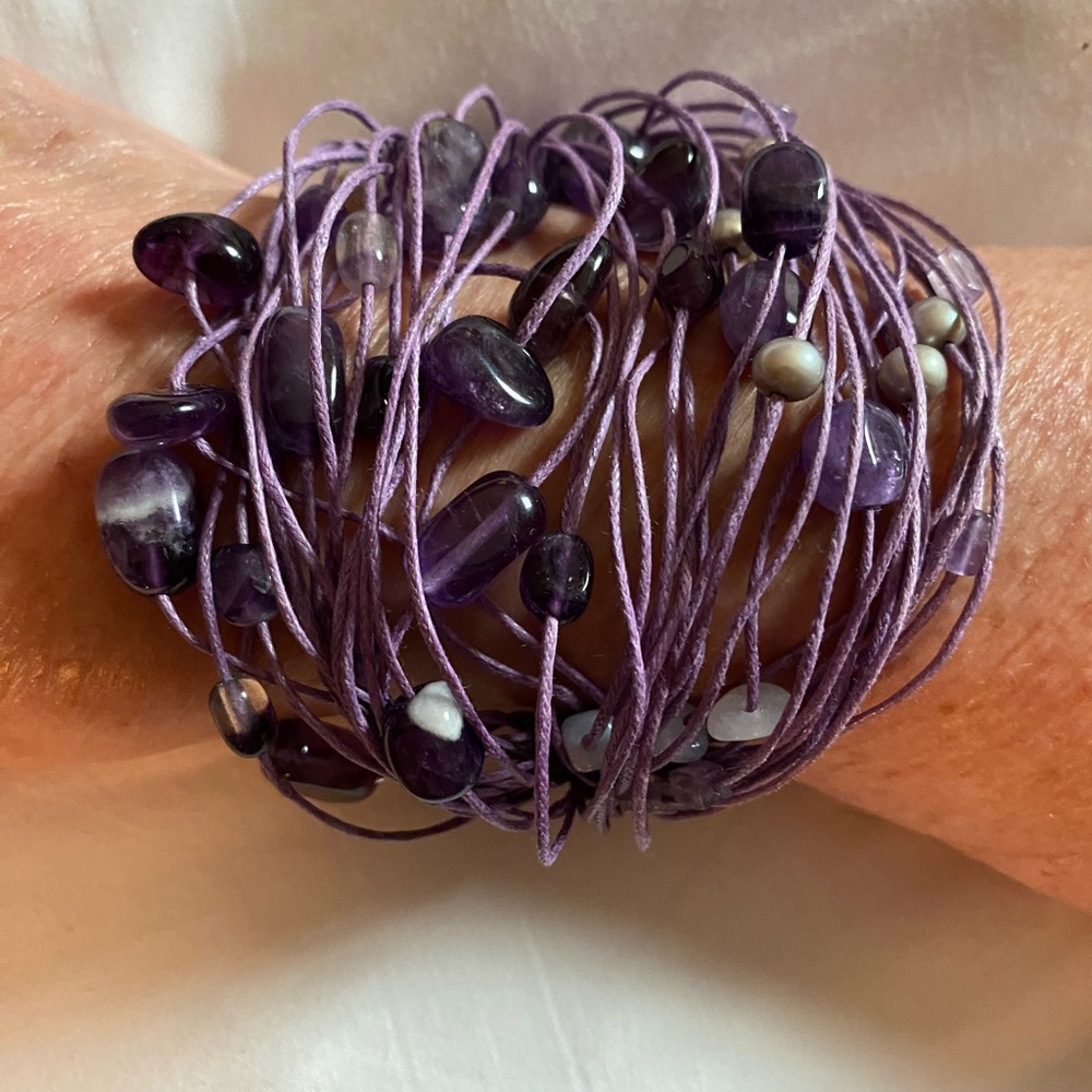 Purple amethyst Bracelet Artistic Jewelry - Picture 3 of 8